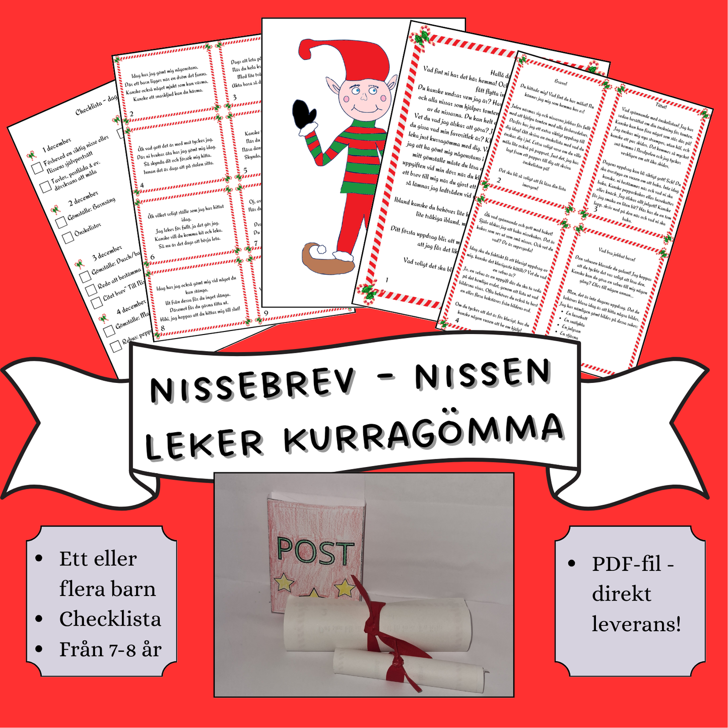 Nissebrev - Nissen leker kurragömma (Flera barn)