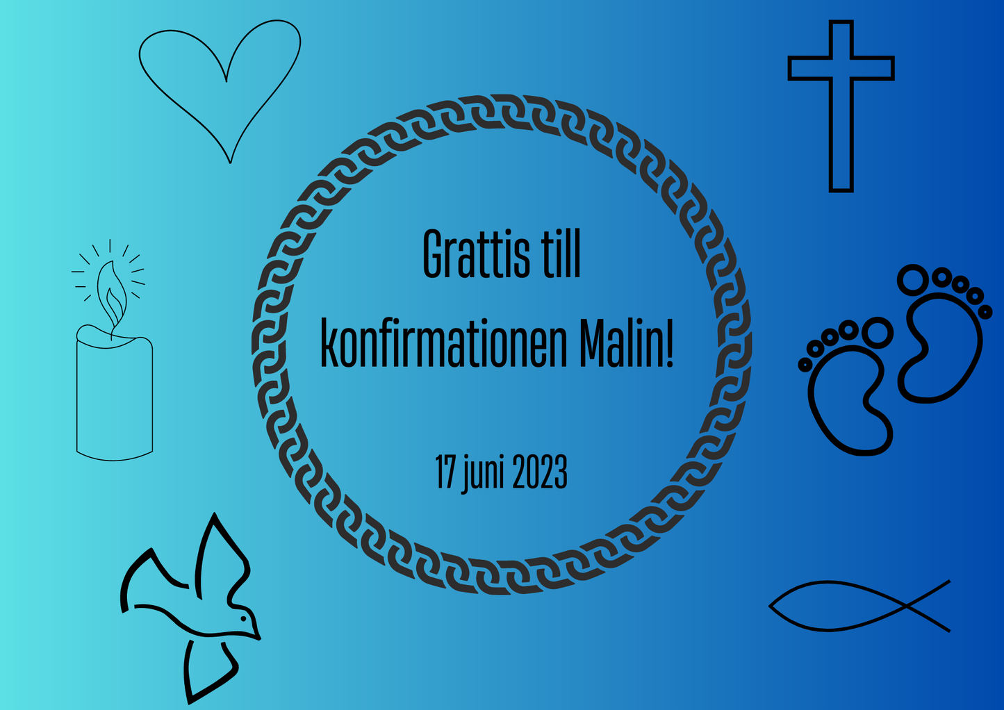 Personlig Dikt - Konfirmation "Blå"