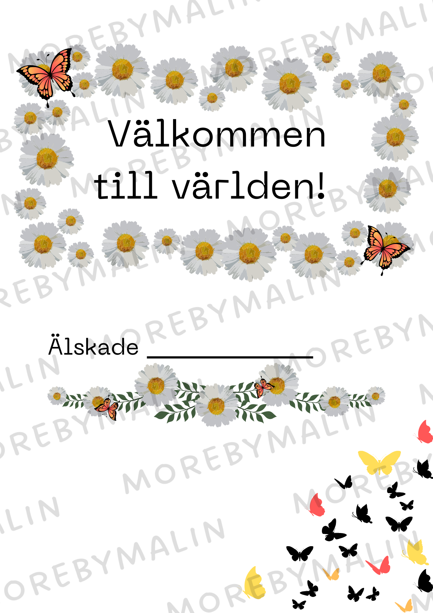 Välkommen till världen - Gul & röd