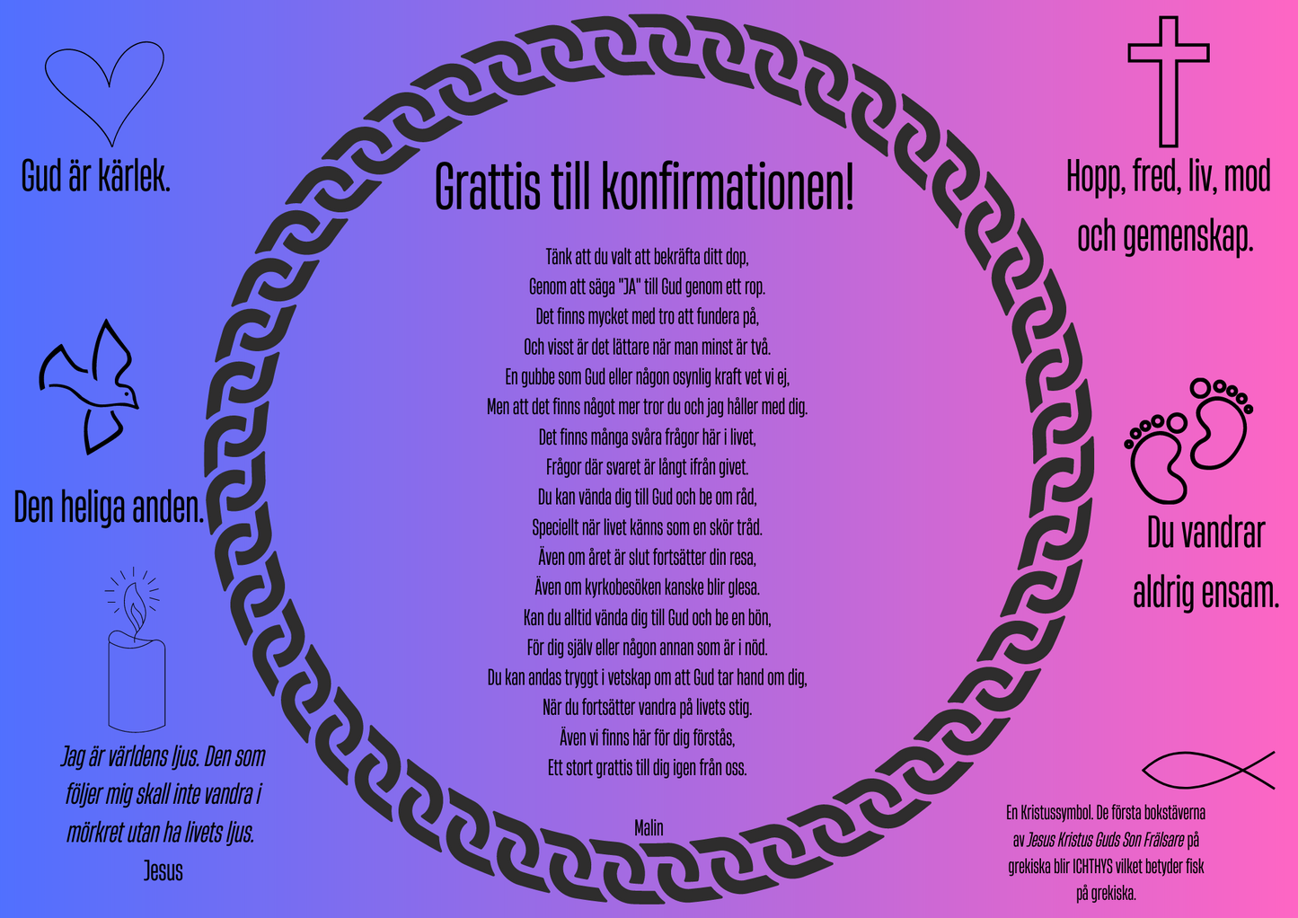 Personlig Dikt - Konfirmation "Lila"