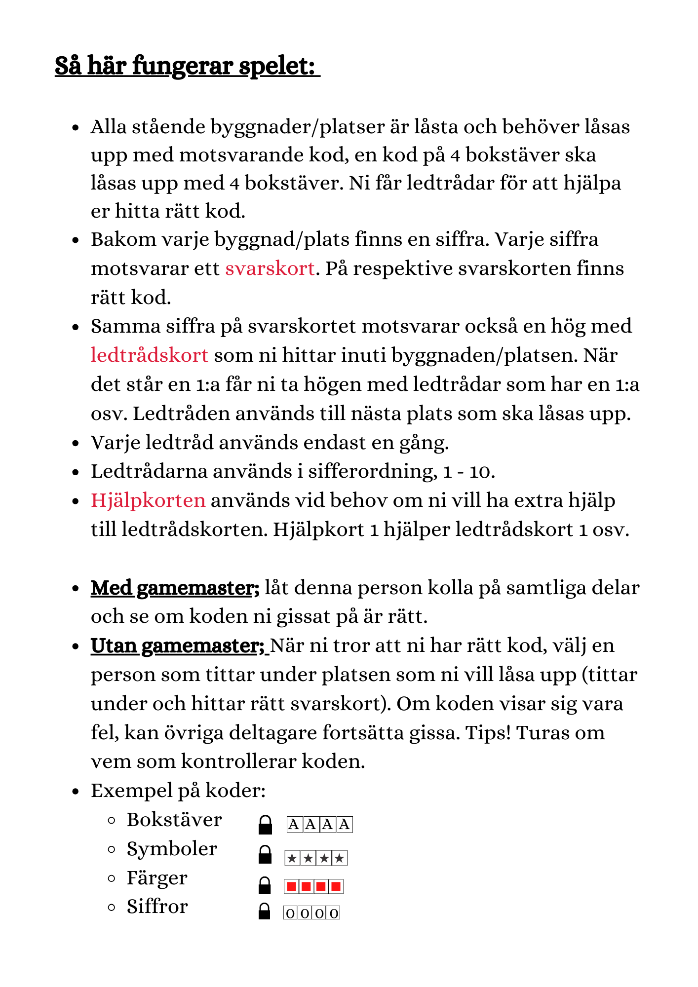 Escape game- Hitta Påskharen