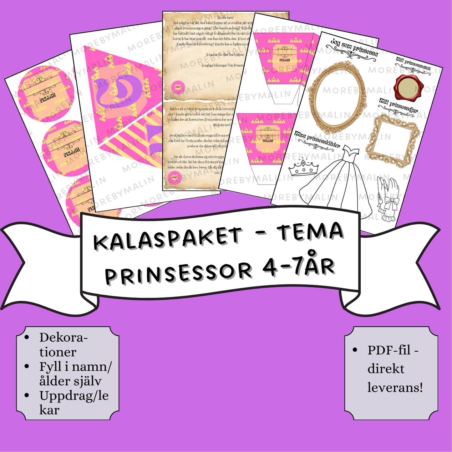 Kalaspaket - Tema Prinsessor 4 - 7 år