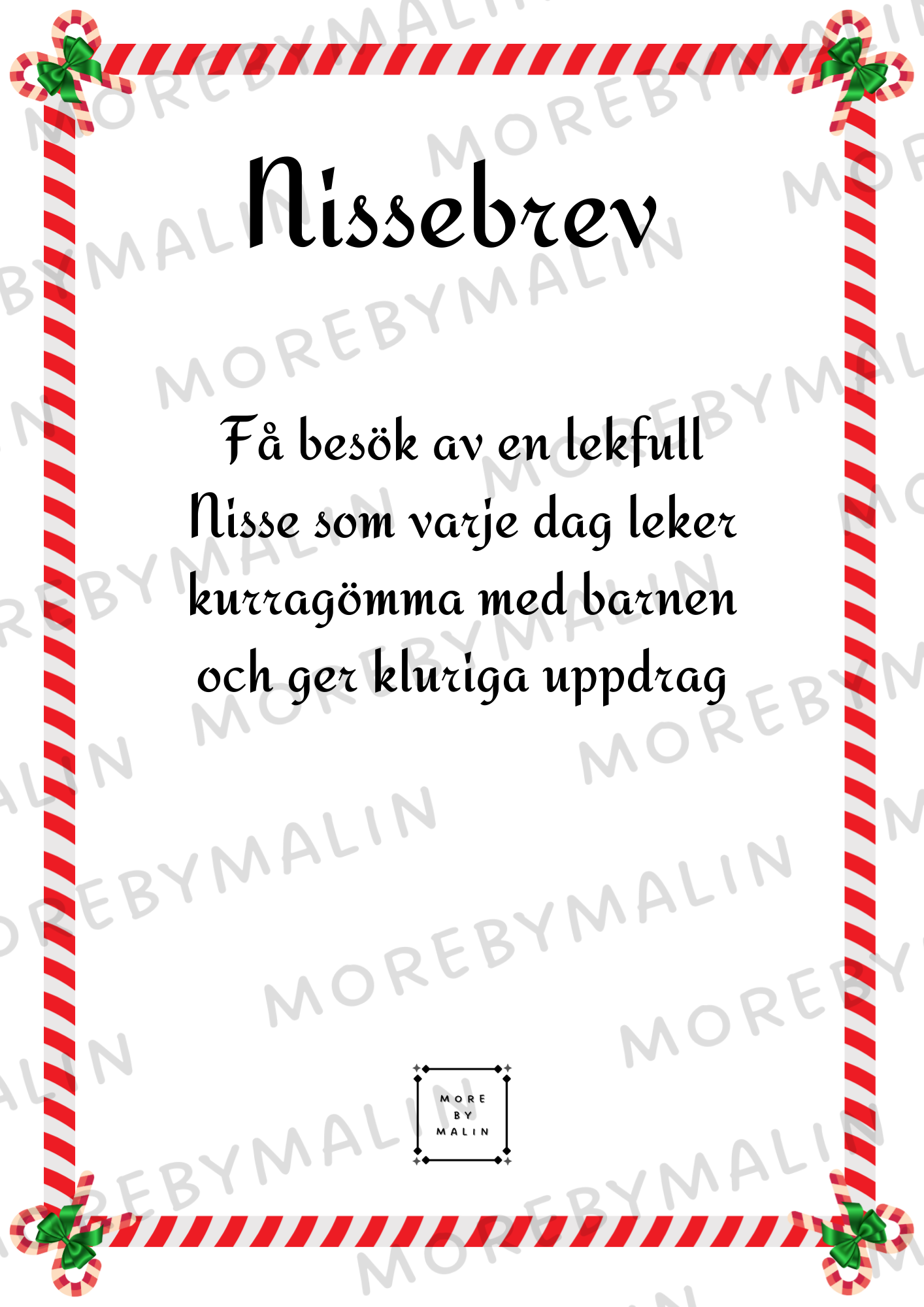 Nissebrev - Nissen leker kurragömma (Flera barn)