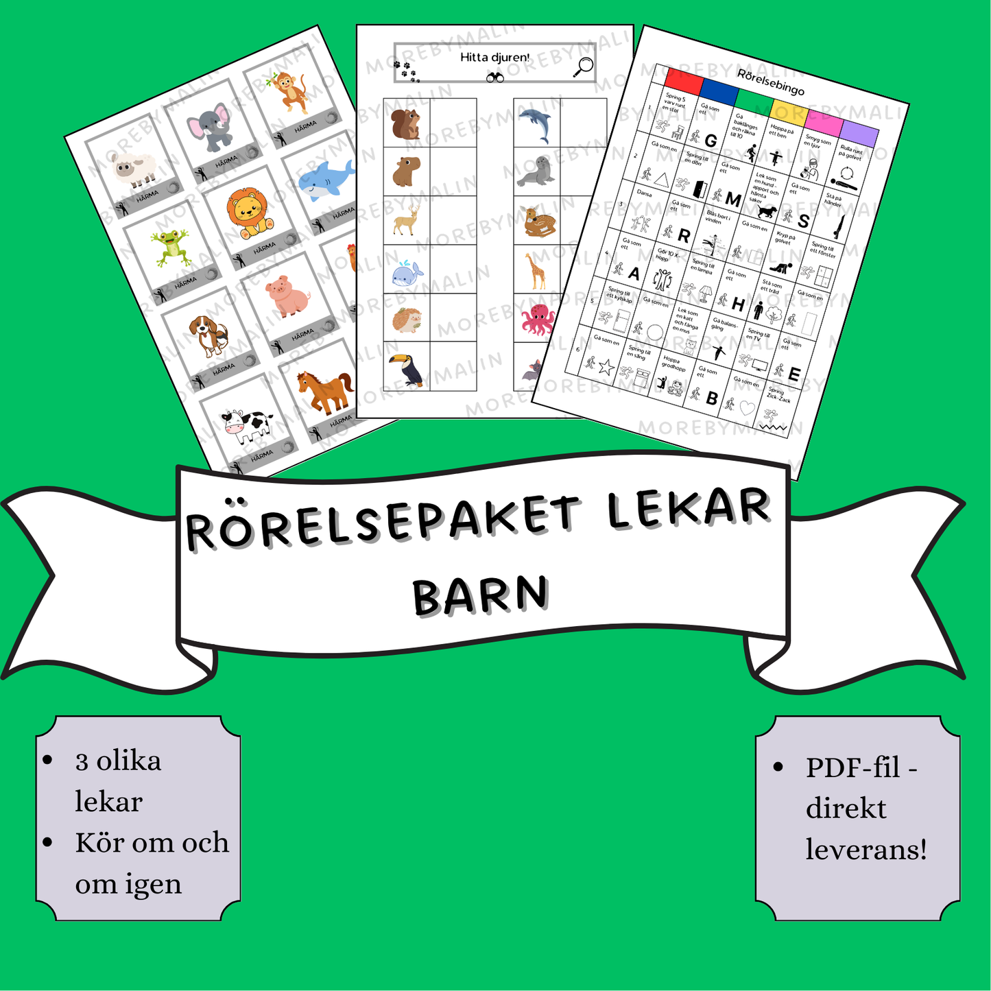 Rörelsepaket lekar barn