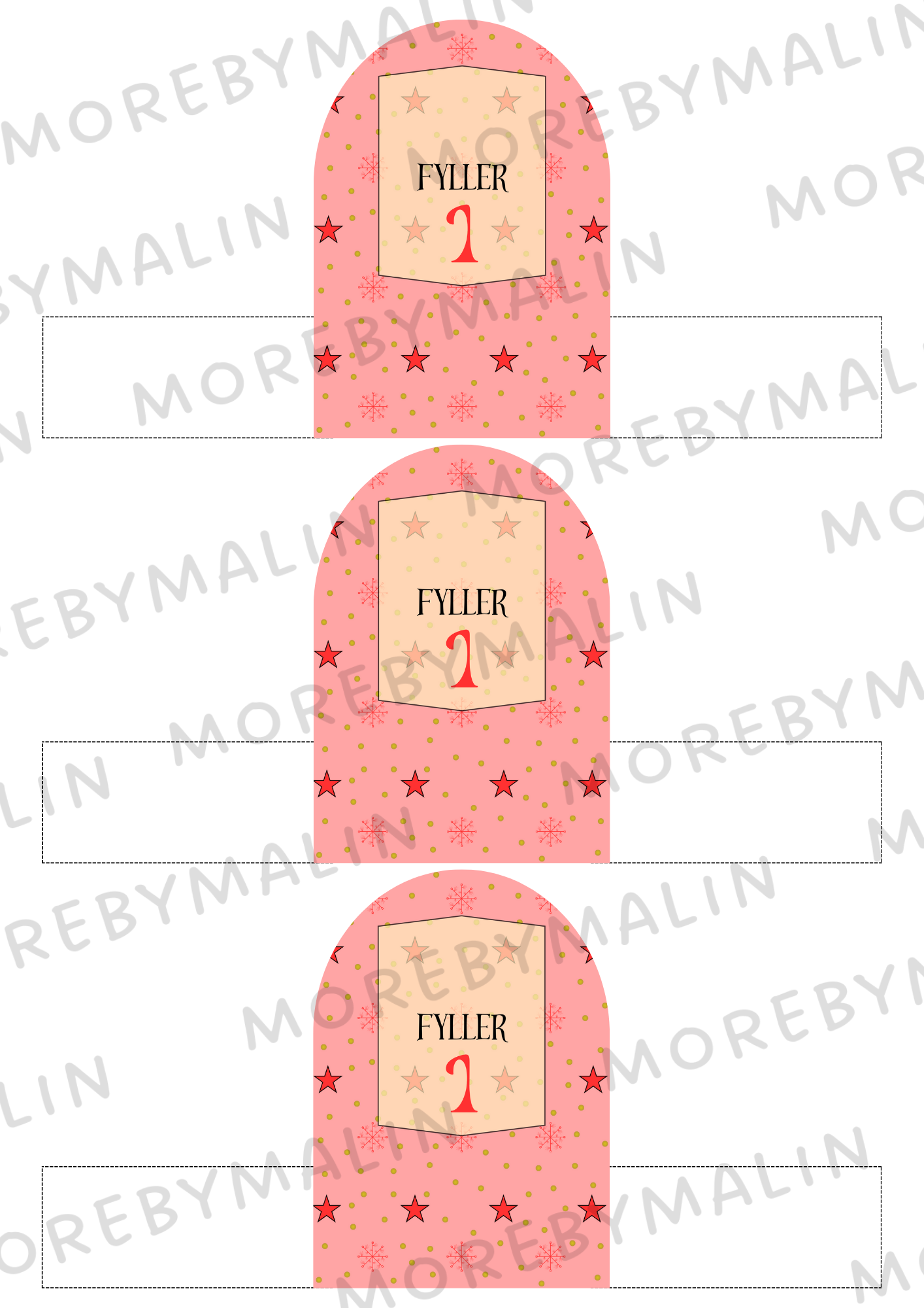 Kalaspaket - My first birthday (röd/gul) personlig