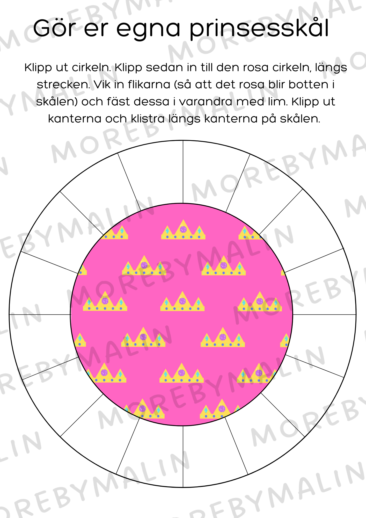 Kalaspaket - Tema Prinsessor 6 - 9 år (personlig)