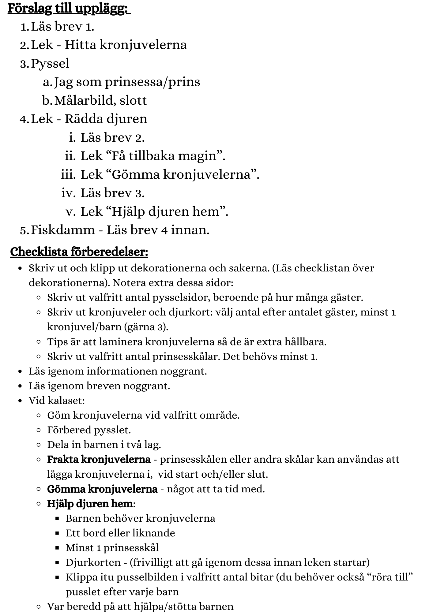 Kalaspaket - Tema Prinsessor 6 - 9 år