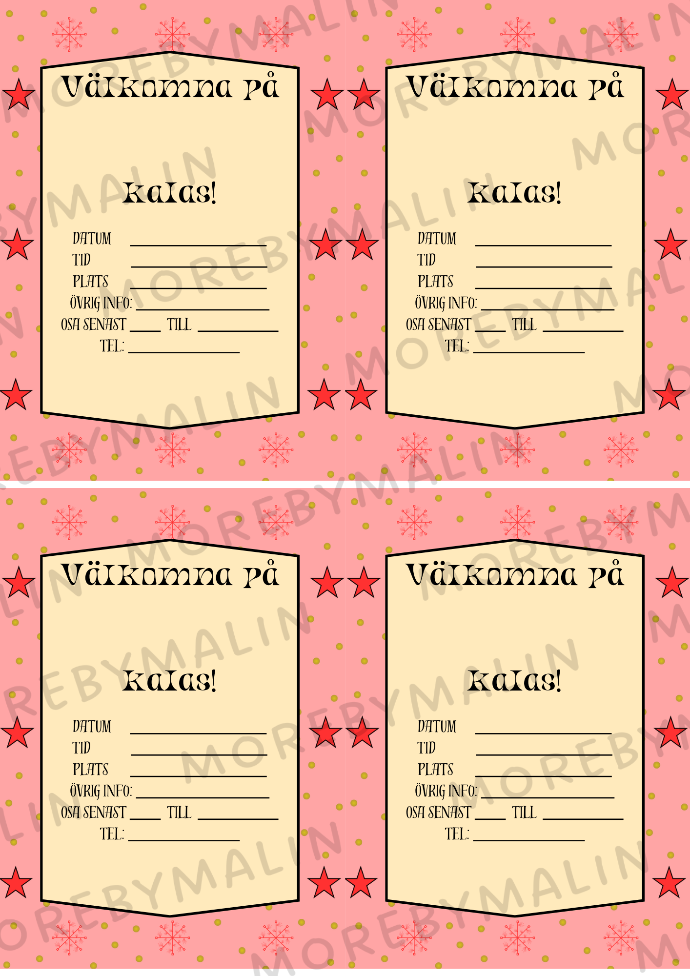 Kalaspaket - My first birthday (röd/gul) personlig