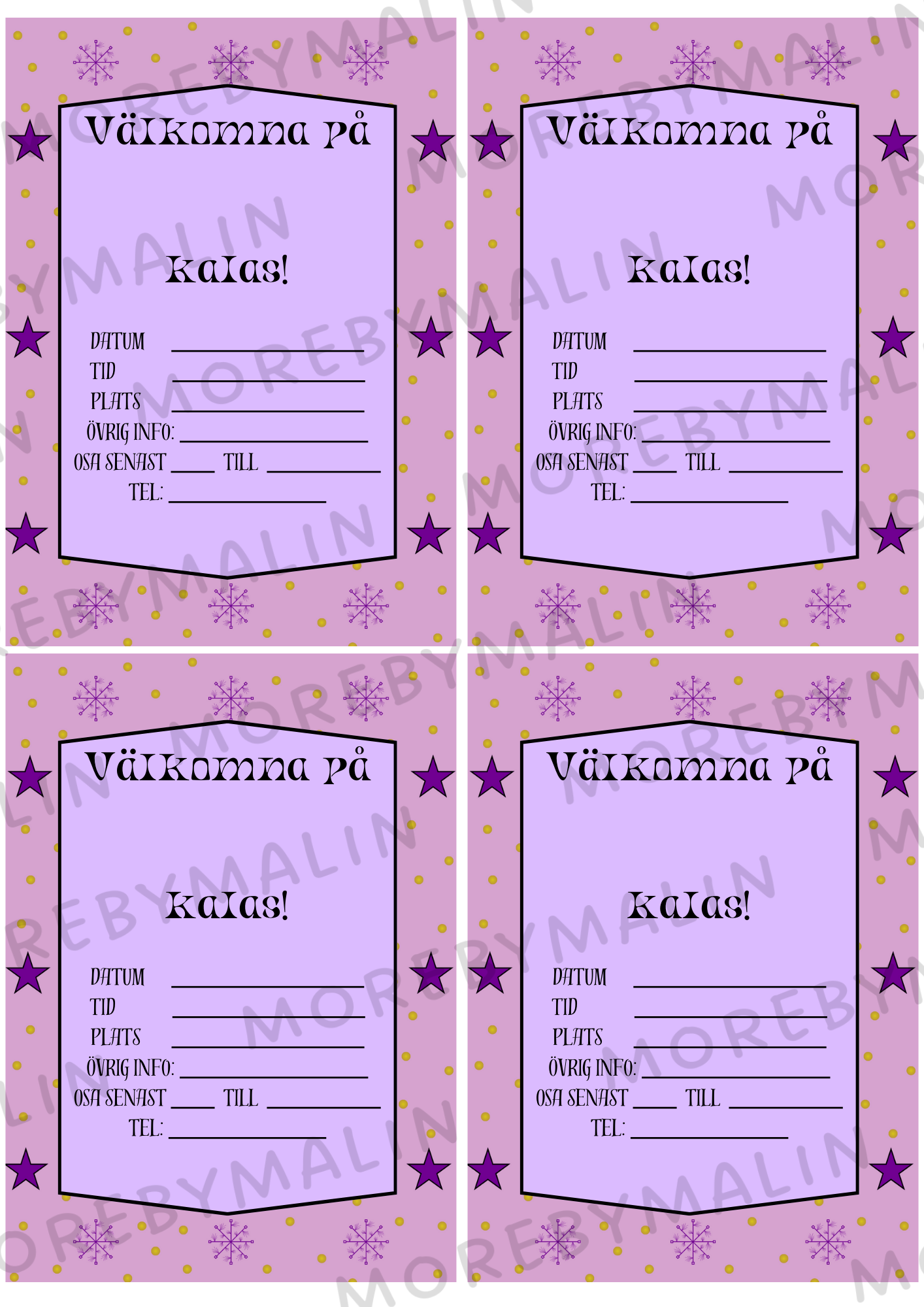 Kalaspaket - My first birthday (lila/rosa)