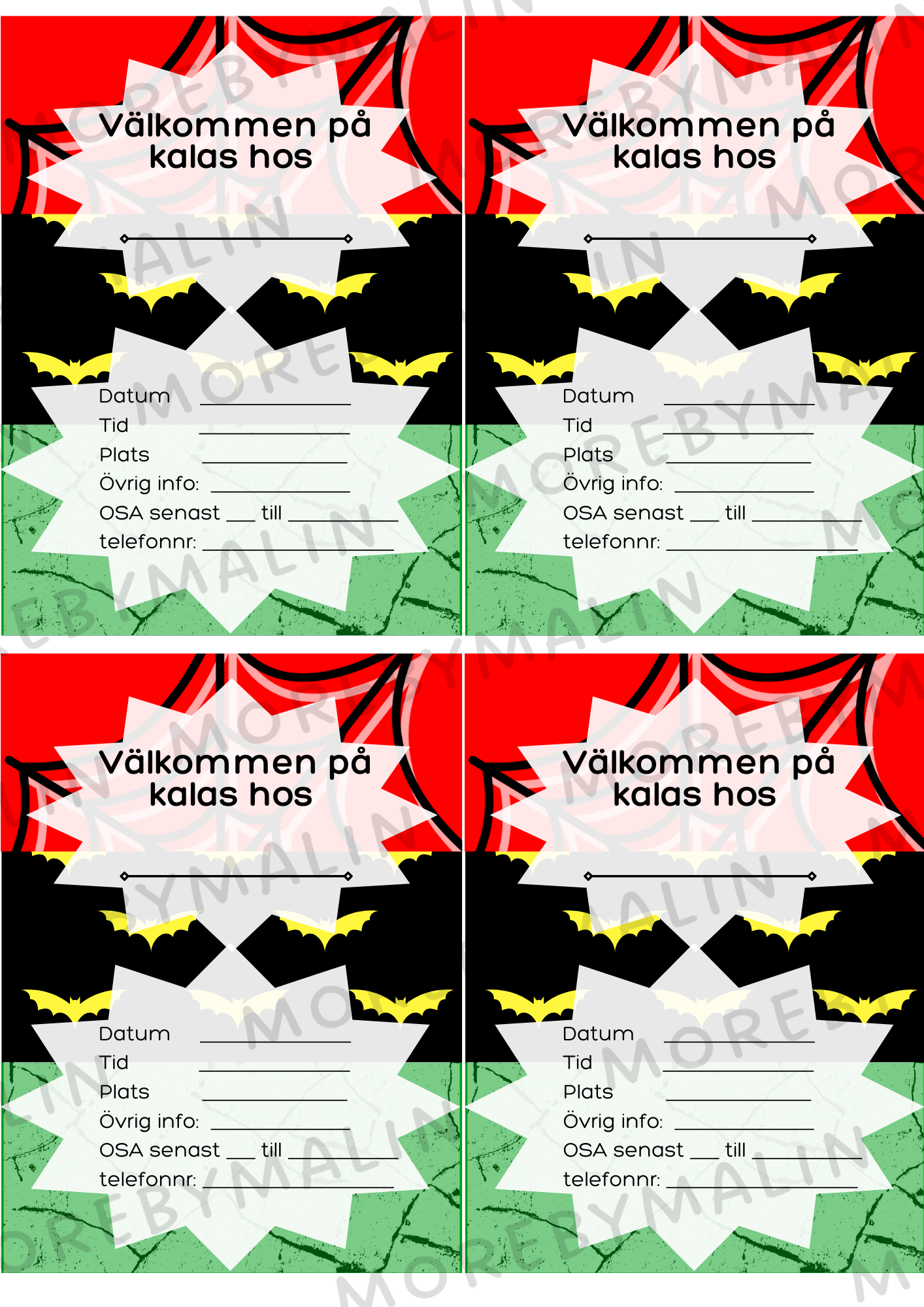 Kalaspaket - Tema Superhjältar 4 - 7 år