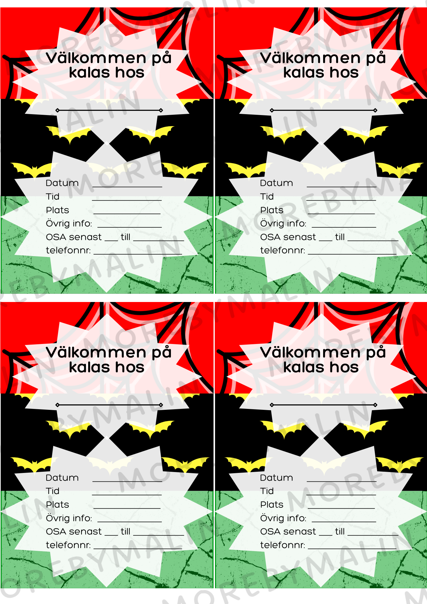 Kalaspaket - Tema Superhjältar 6 - 9 år (personlig)