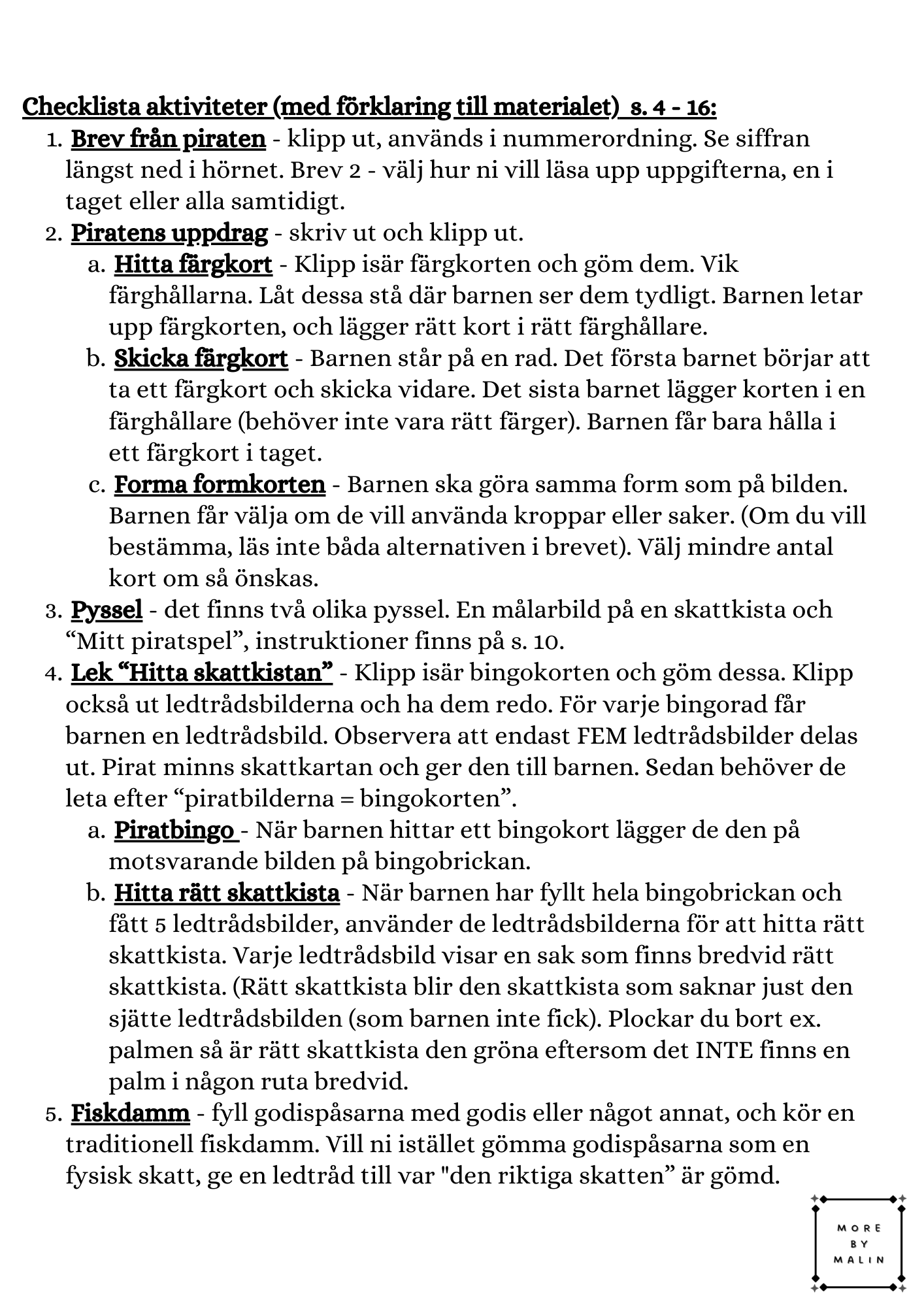 Kalaspaket - Tema Pirat 4 - 7 år (personlig)