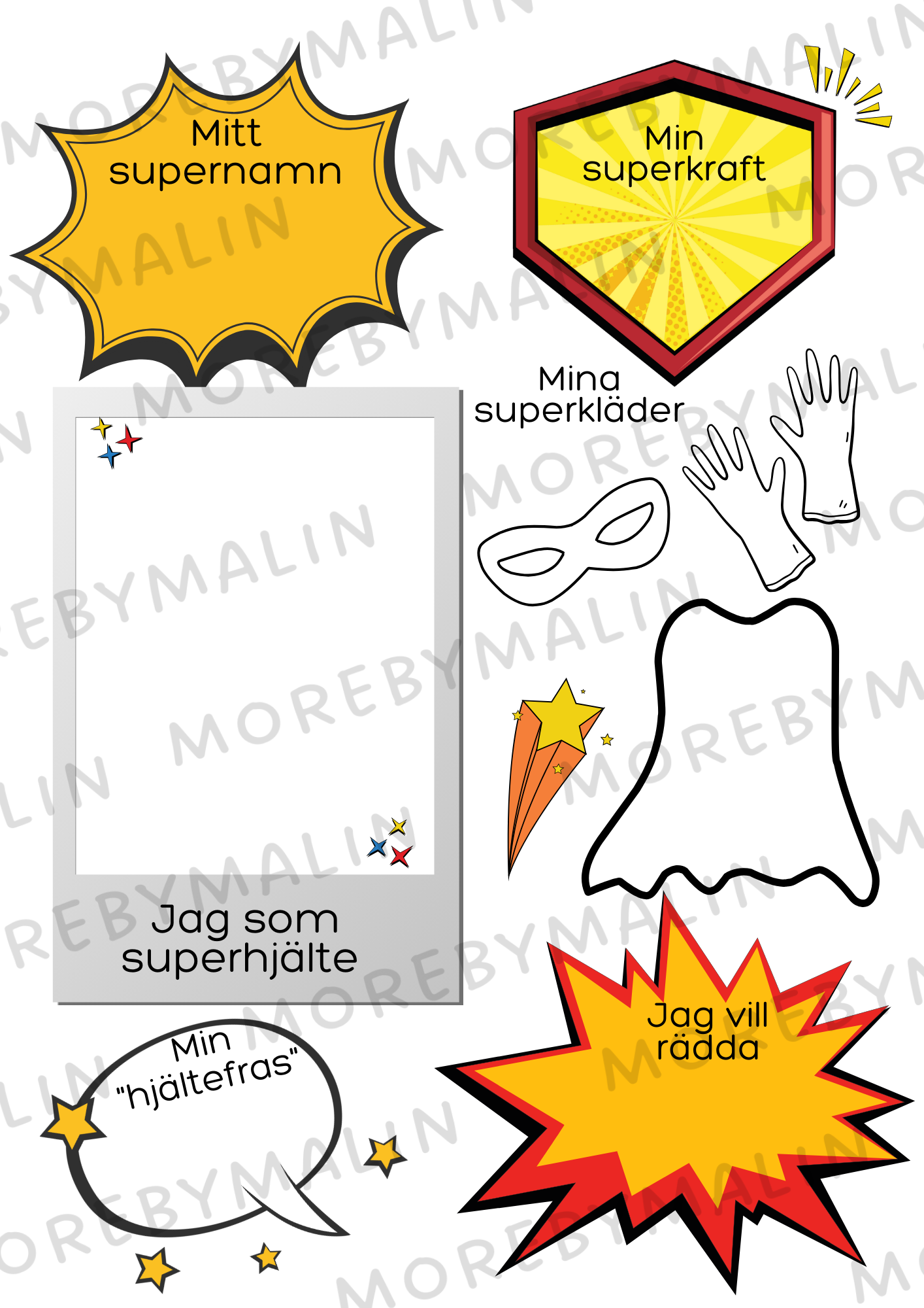 Kalaspaket - Tema Superhjältar 4 - 7 år