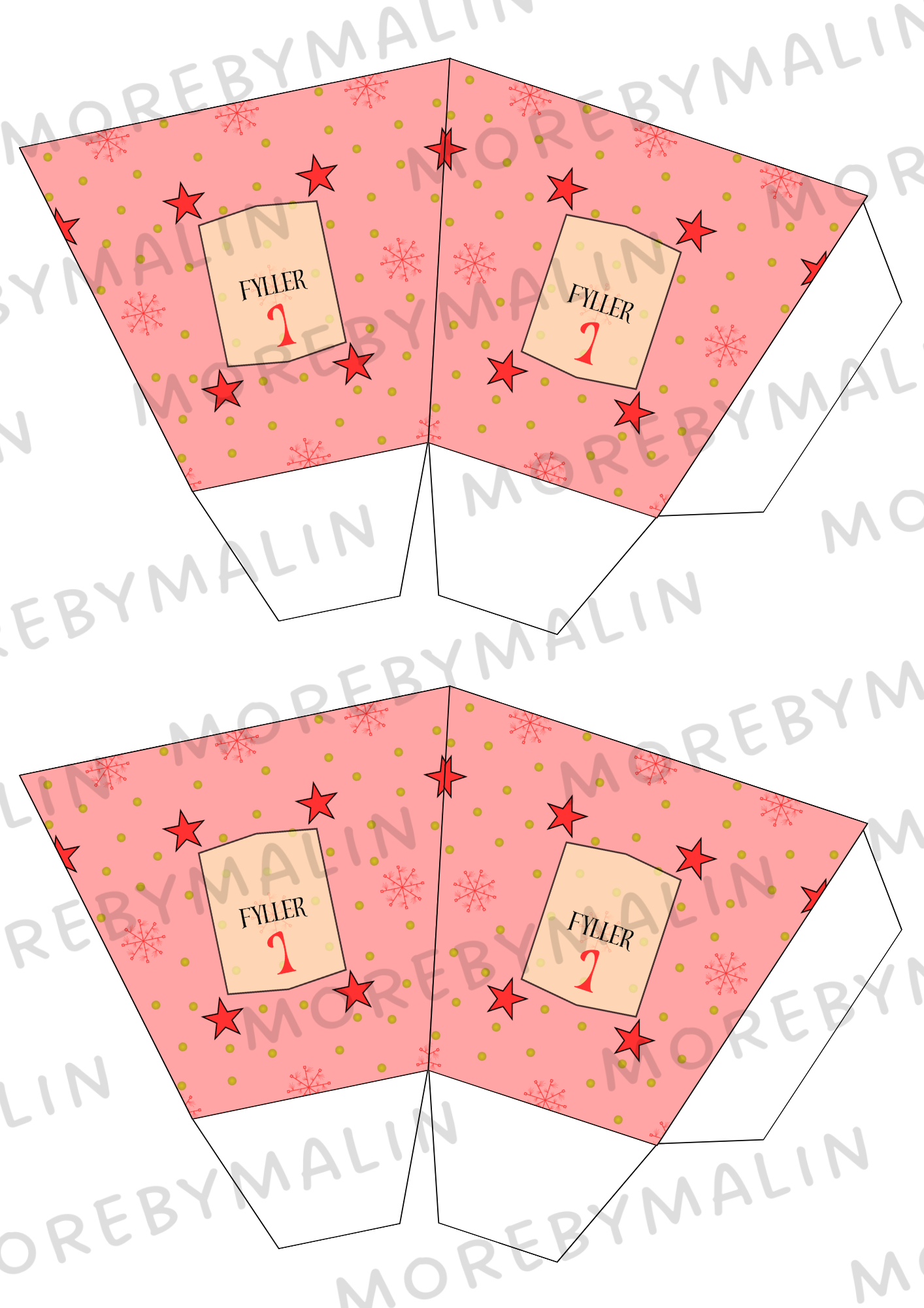 Kalaspaket - My first birthday (röd/gul) personlig