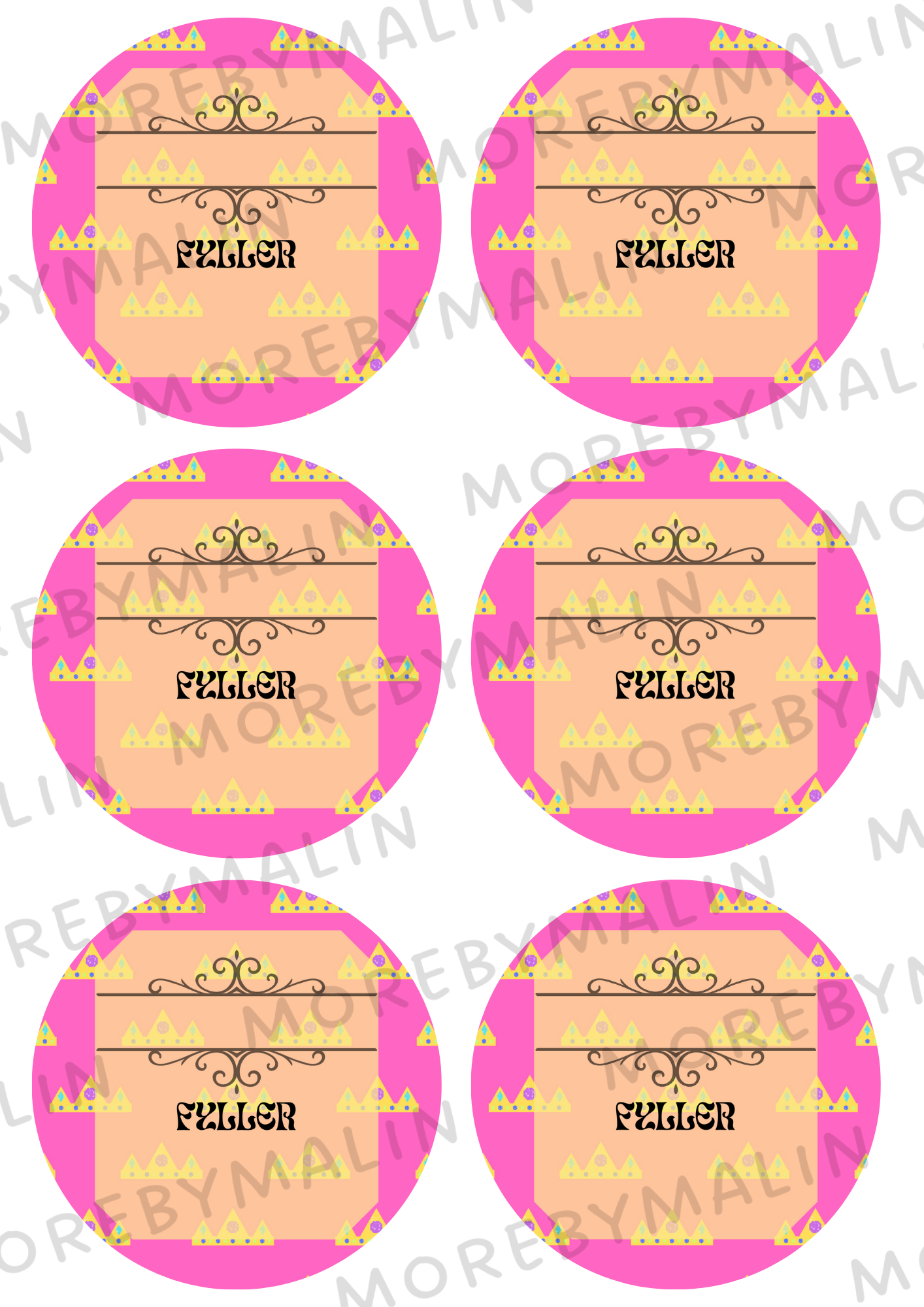 Kalaspaket - Tema Prinsessor 6 - 9 år (personlig)