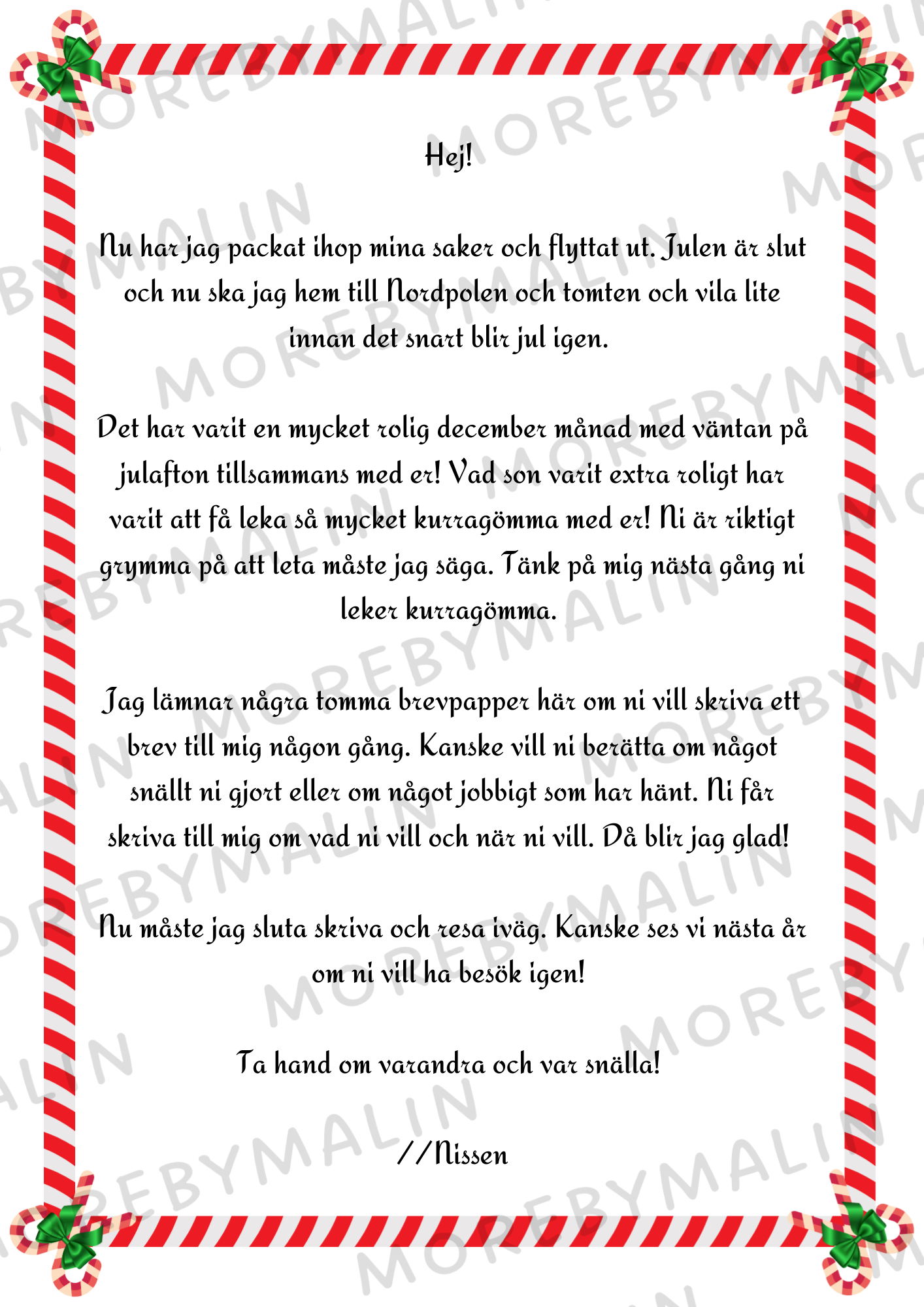 Nissebrev - Nissen leker kurragömma (Flera barn)