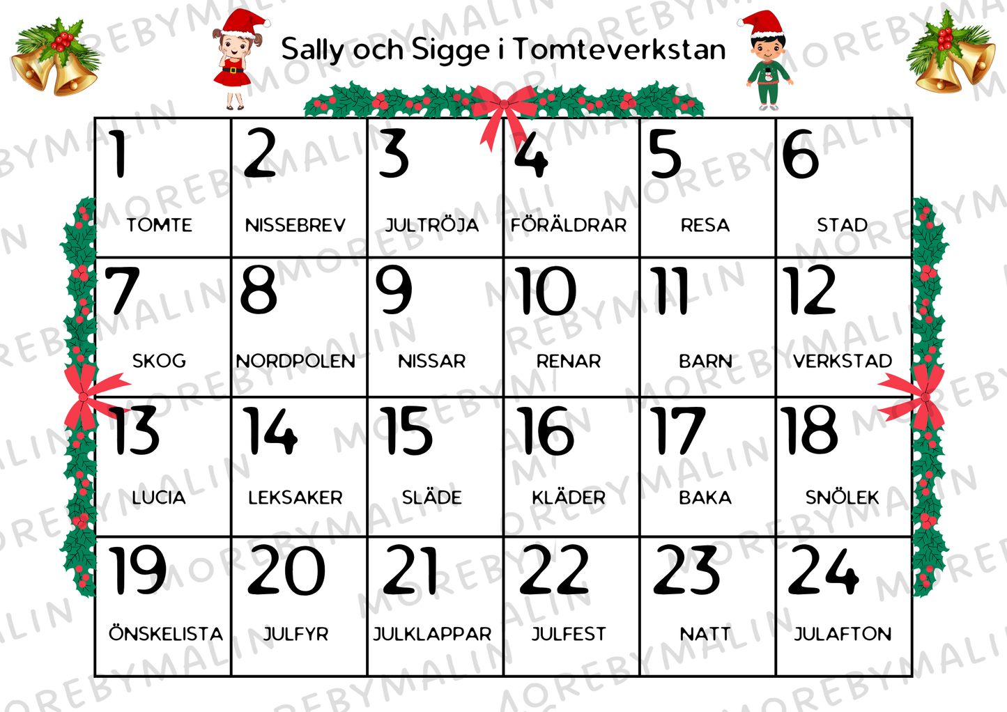 Sally och Sigge i Tomteverkstan - digital skattjakt