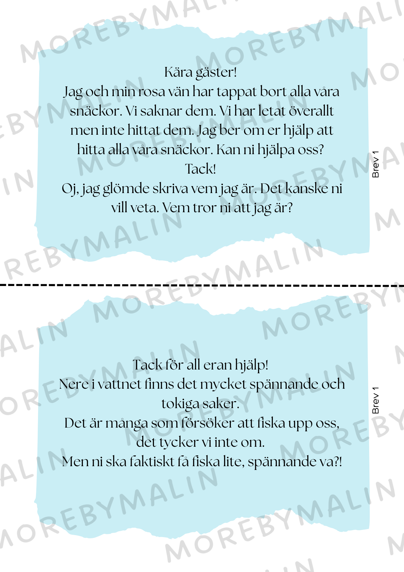 Kalaspaket - Tema Under vattnet 4 - 7 år (personlig)