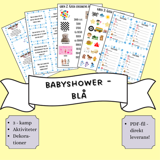 Babyshower paket - Blå