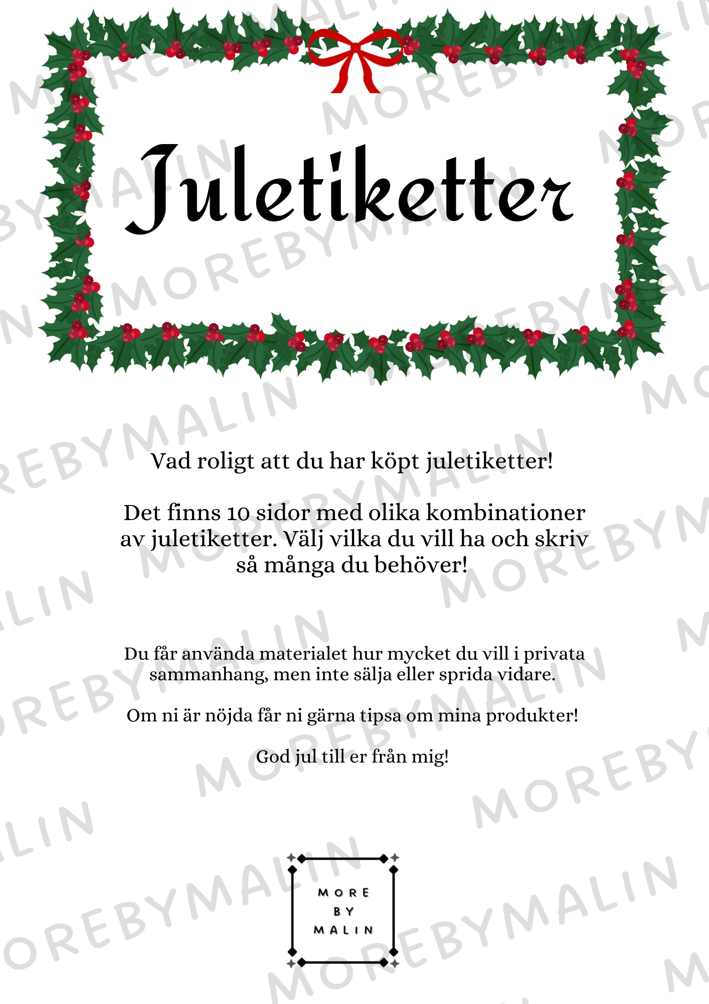 Juletiketter