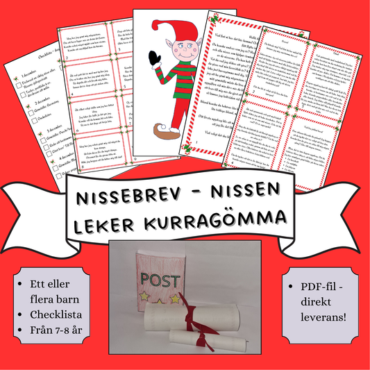 Nissebrev - Nissen leker kurragömma (Ett barn)