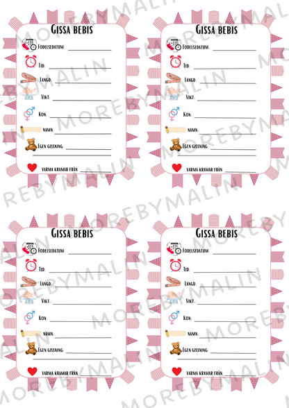 Babyshower paket - Rosa