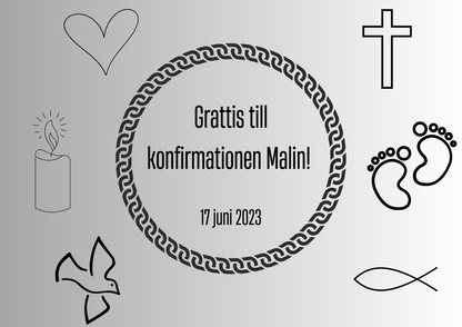 Personlig Dikt - Konfirmation "Grå"