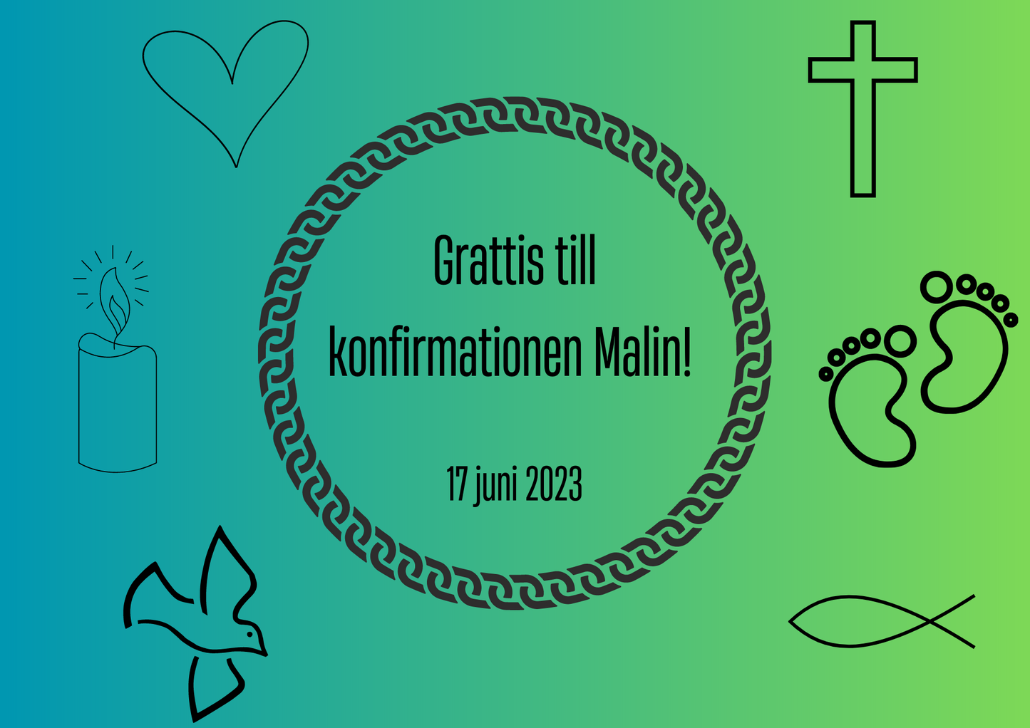 Personlig Dikt - Konfirmation "Grön"