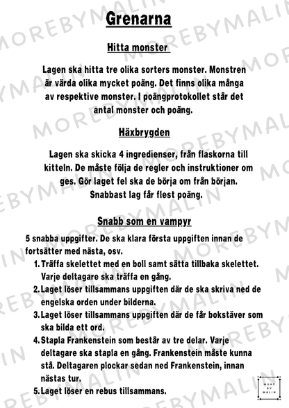 3-kamp tema Halloween
