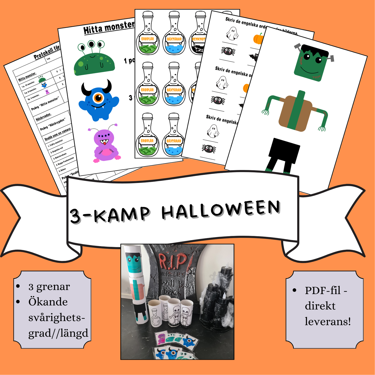 3-kamp tema Halloween