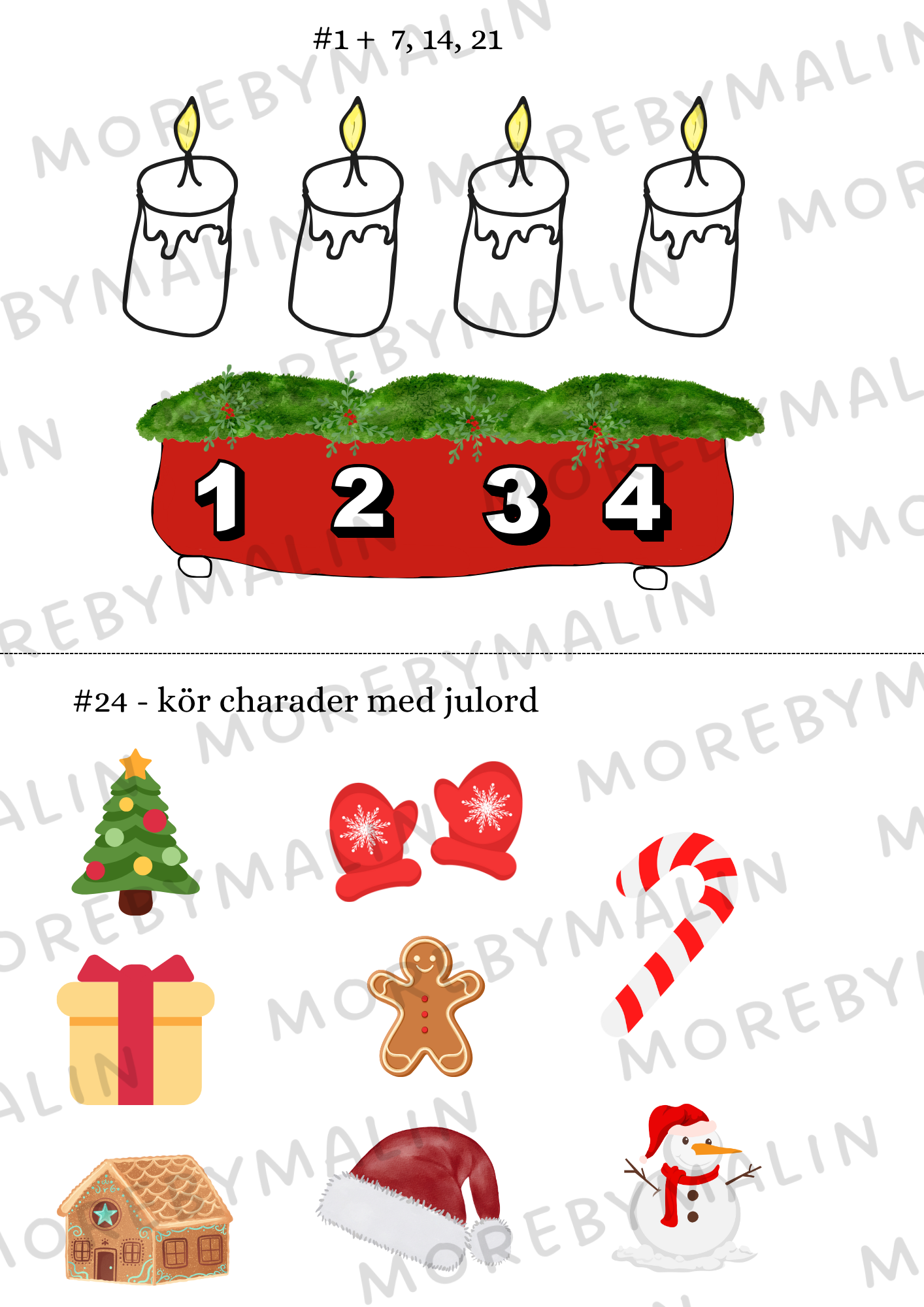 Sally och Sigges jul - nedräkning till julafton (ett barn)