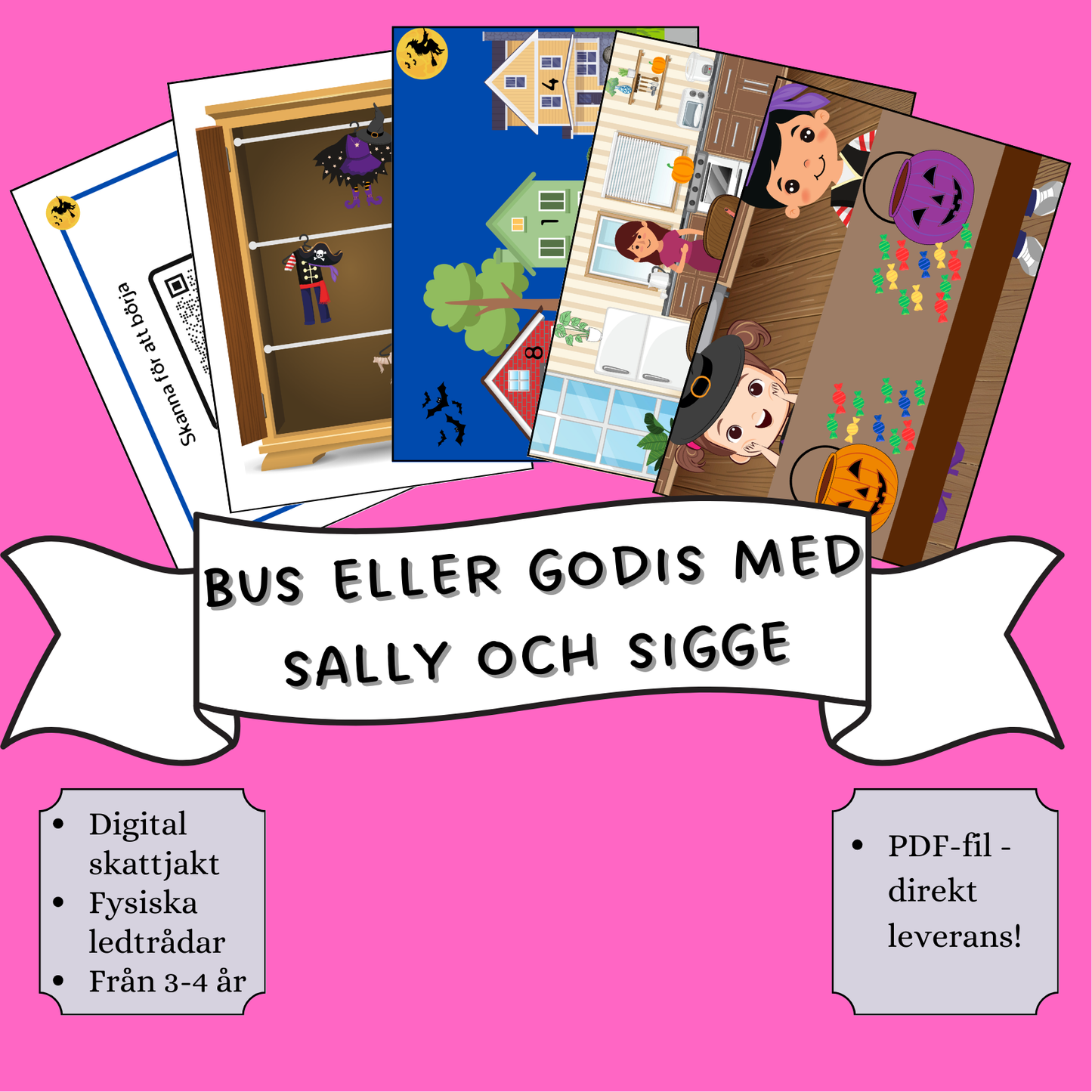 Digital Skattjakt - Bus eller godis med Sally och Sigge