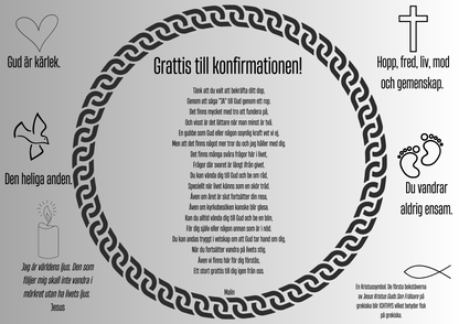 Personlig Dikt - Konfirmation "Grå"