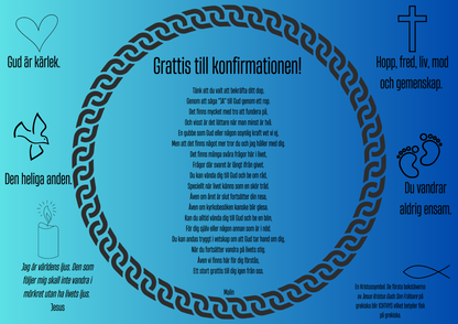 Personlig Dikt - Konfirmation "Blå"