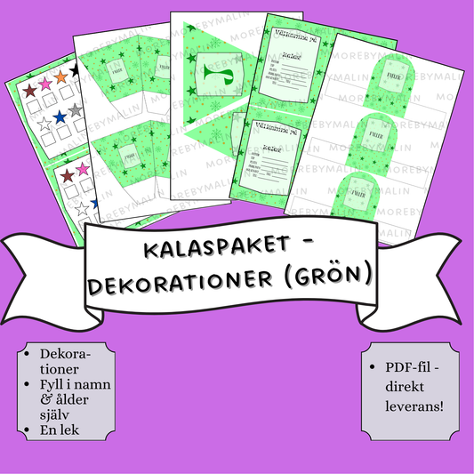 Kalaspaket - dekorationer grön
