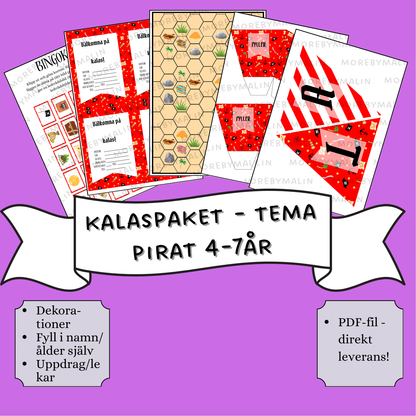 Kalaspaket - Tema Pirat 4 - 7 år