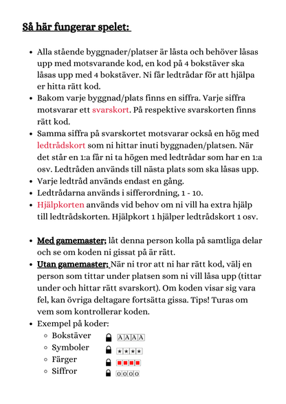 Escape game- Hitta Påskharen