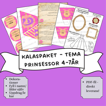 Kalaspaket - Tema Prinsessor 4 - 7 år