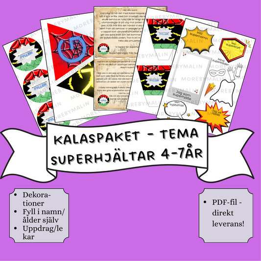 Kalaspaket - Tema Superhjältar 4 - 7 år