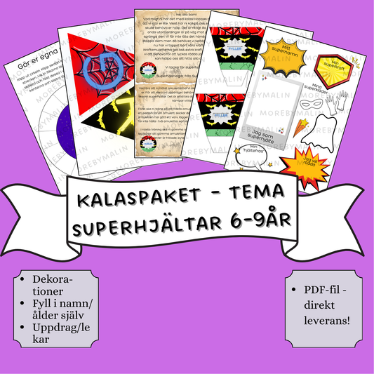 Kalaspaket - Tema Superhjältar 6 - 9 år