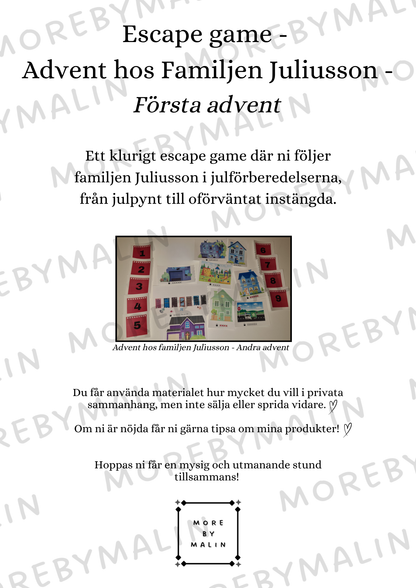 Escape game- Advent med familjen Juliusson