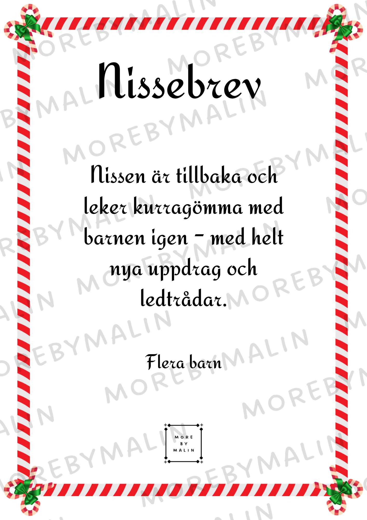 Nissebrev - Nissen leker kurragömma igen (Flera barn)