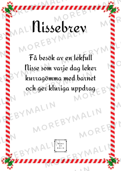 Nissebrev - Nissen leker kurragömma (Ett barn)