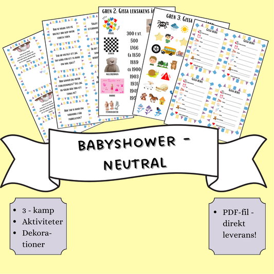 Babyshower paket - Neutral