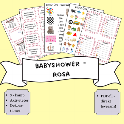 Babyshower paket - Rosa