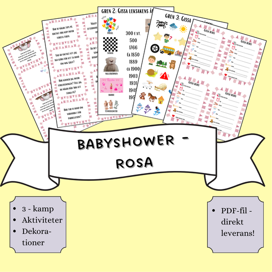 Babyshower paket - Rosa