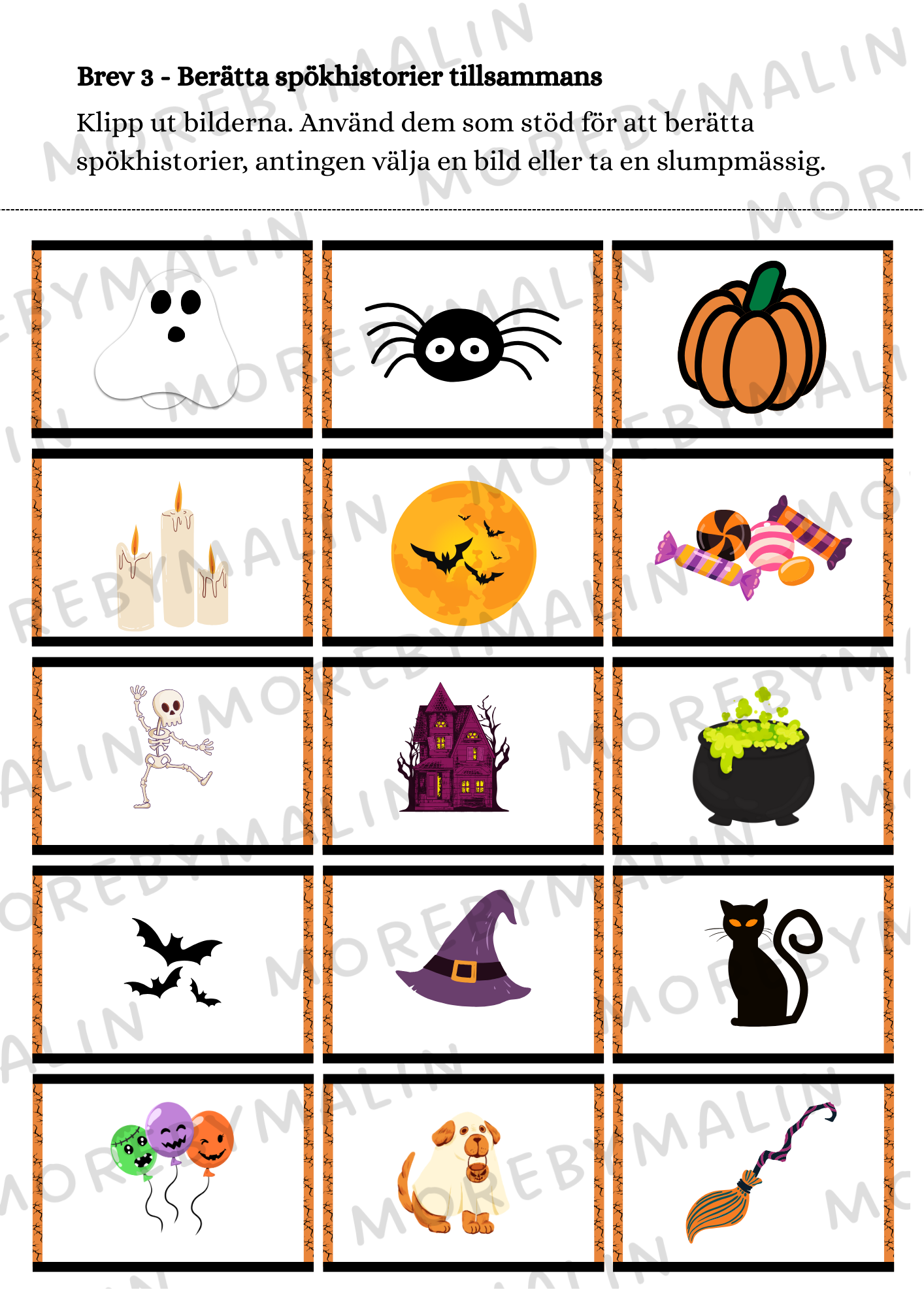 Halloweennissen flyttar in - 9 brev