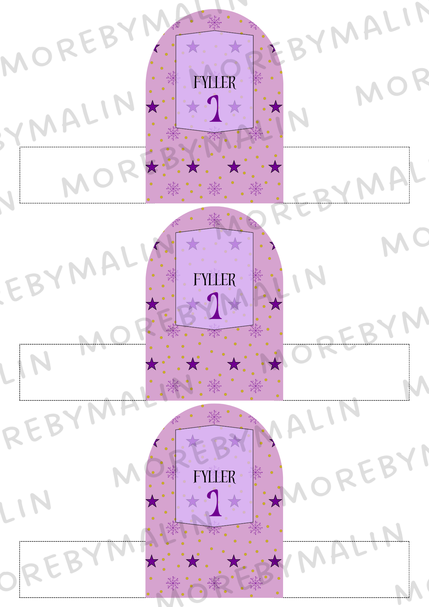 Kalaspaket - My first birthday (lila/rosa) personlig