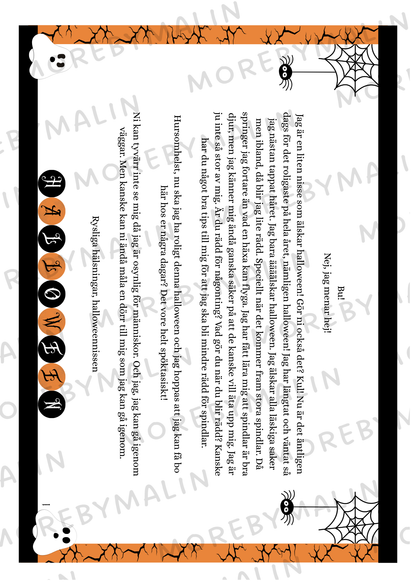 Halloweennissen flyttar in - 9 brev