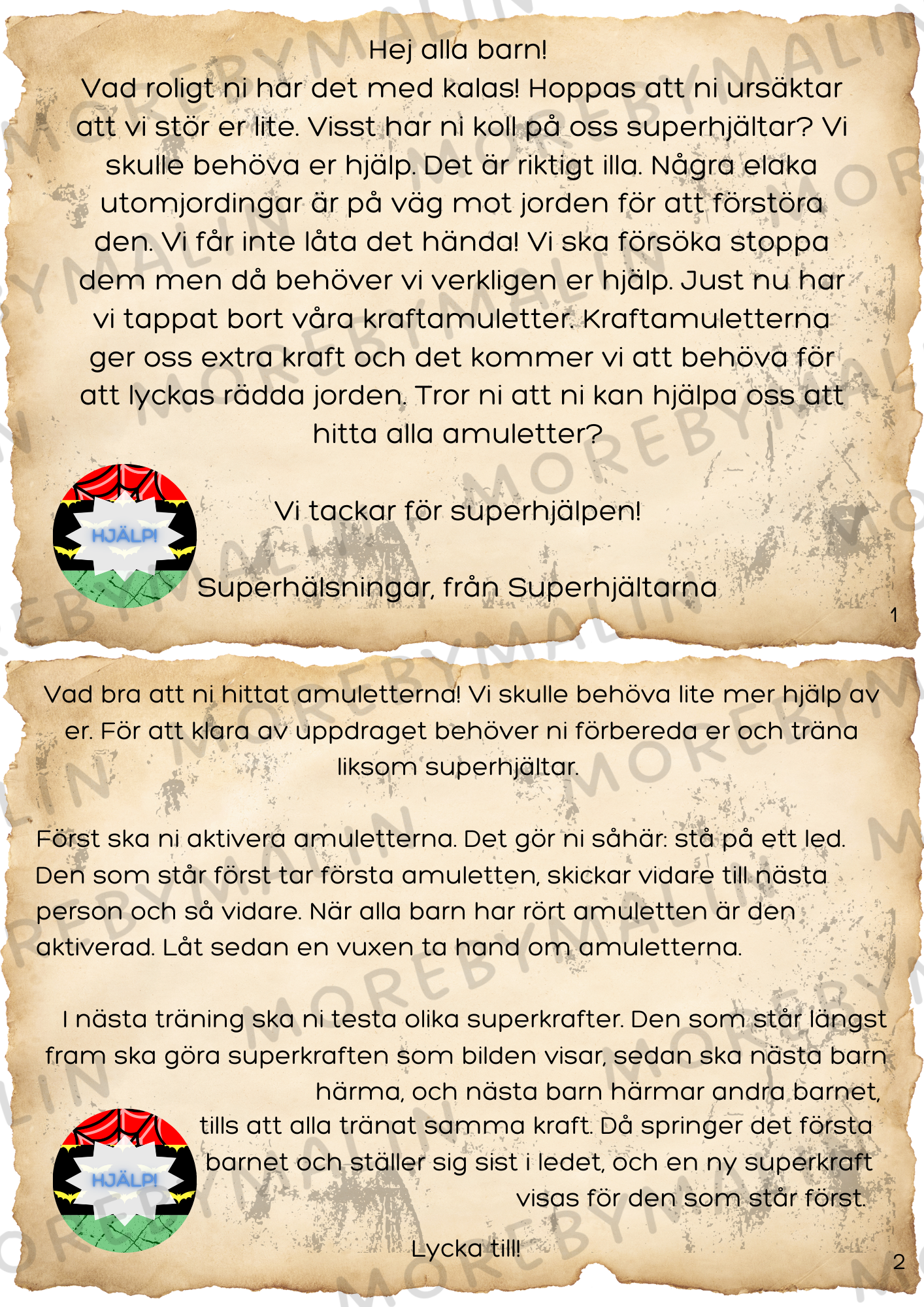 Kalaspaket - Tema Superhjältar 6 - 9 år
